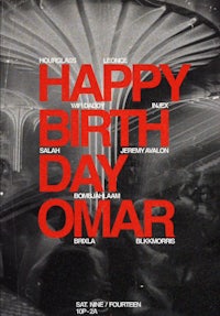 a poster for happy birthday omar