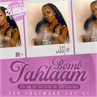 a flyer for boms tahlam