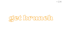 get brunch logo on a black background