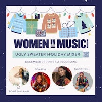 women in music ugly sweater holiday mixer