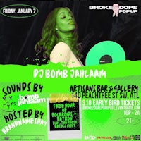 a flyer for dj bomb jakara gallery