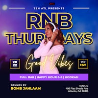 a flyer for rnb thursdays